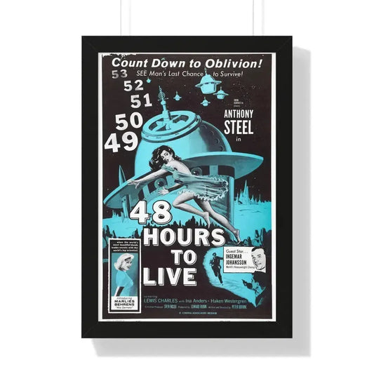 48 HOURS TO LIVE 1959 - Framed Movie Poster 16″ x 24″ Black - The Sticker Space