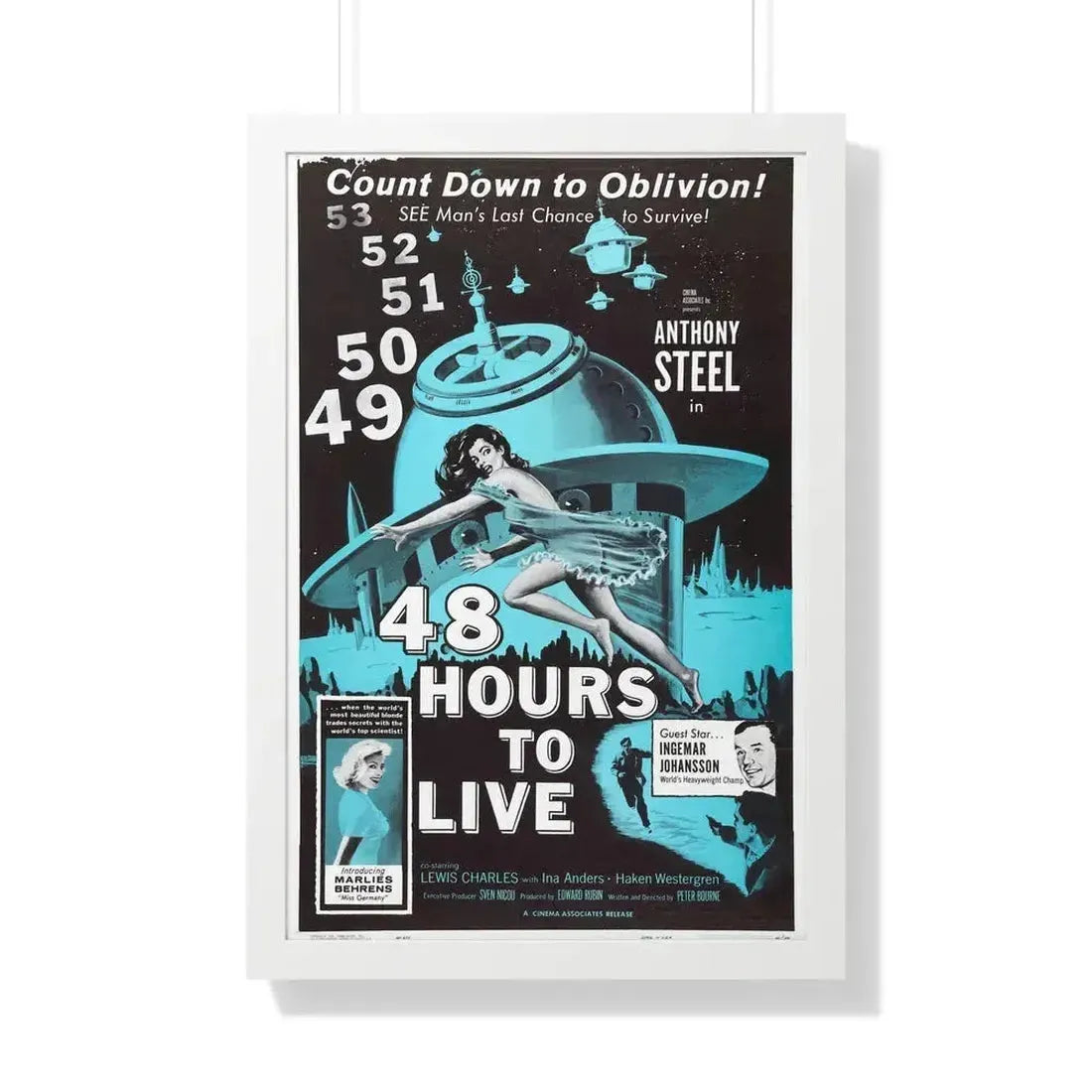 48 HOURS TO LIVE 1959 - Framed Movie Poster - The Sticker Space
