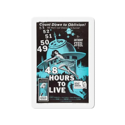 48 HOURS TO LIVE 1959 Movie Poster - Refrigerator Magnet 3 Inch - The Sticker Space