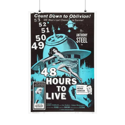 48 HOURS TO LIVE 1959 - Paper Movie Poster - The Sticker Space