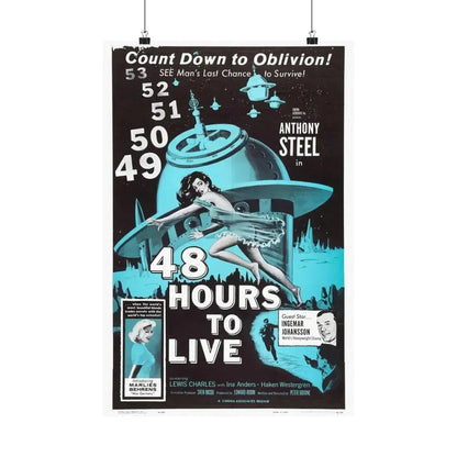 48 HOURS TO LIVE 1959 - Paper Movie Poster - The Sticker Space