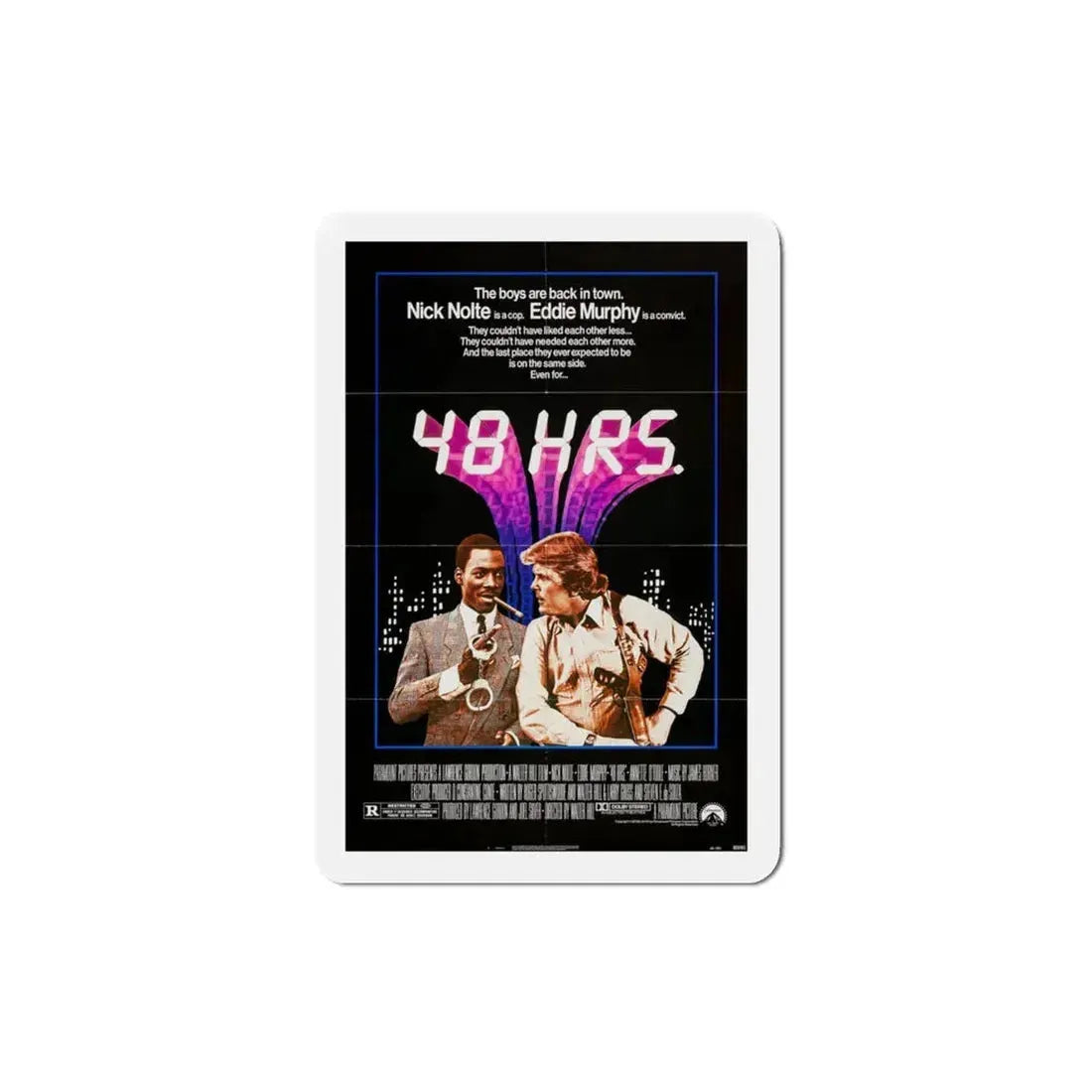 48 Hrs 1982 Movie Poster Refrigerator Magnet - The Sticker Space