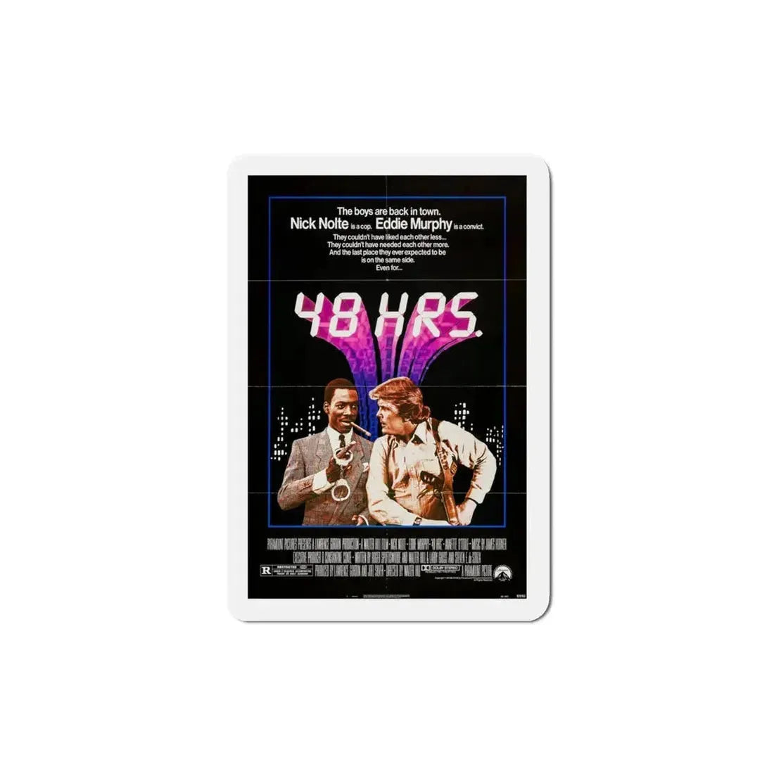 48 Hrs 1982 Movie Poster Refrigerator Magnet - The Sticker Space