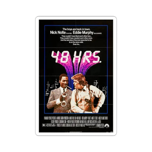 48 Hrs 1982 Movie Poster STICKER Vinyl Die-Cut Decal 2 Inch - The Sticker Space
