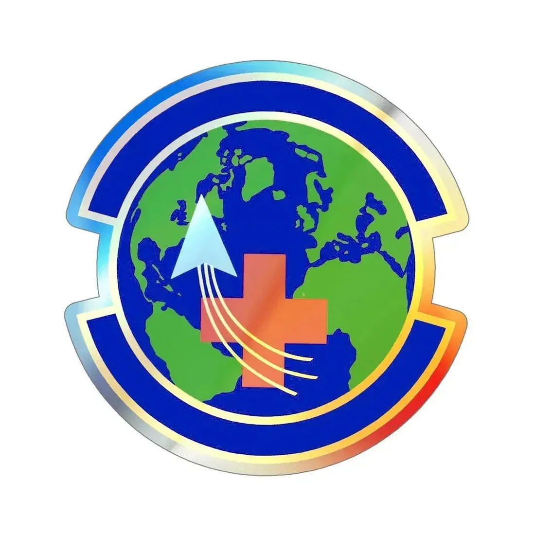 48 Operational Medical Readiness Squadron USAFE (U.S. Air Force) Holographic STICKER Die-Cut Vinyl Decal 6 Inch Holographic - The Sticker Space