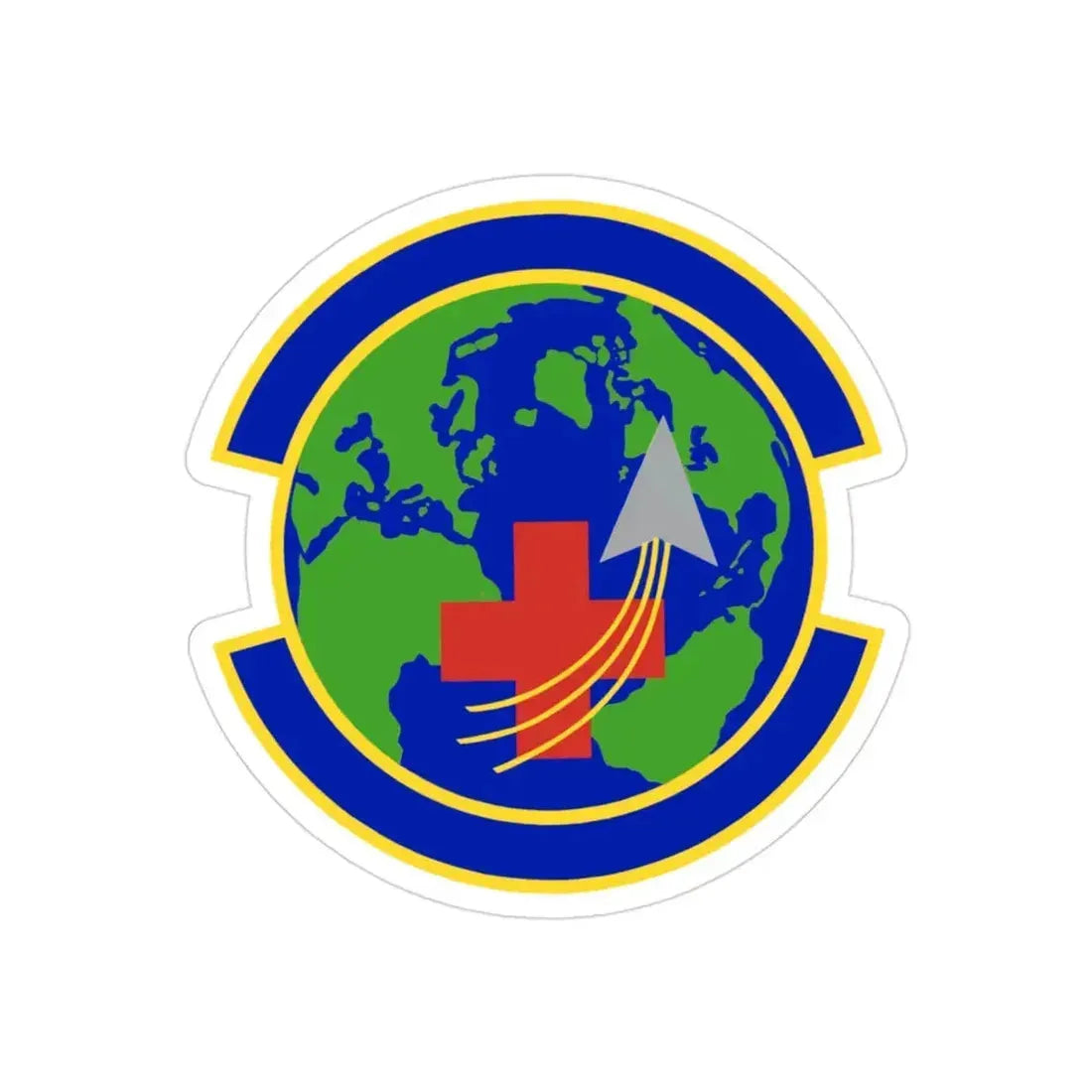 48 Operational Medical Readiness Squadron USAFE (U.S. Air Force) REVERSE PRINT Transparent Die-Cut STICKER - The Sticker Space