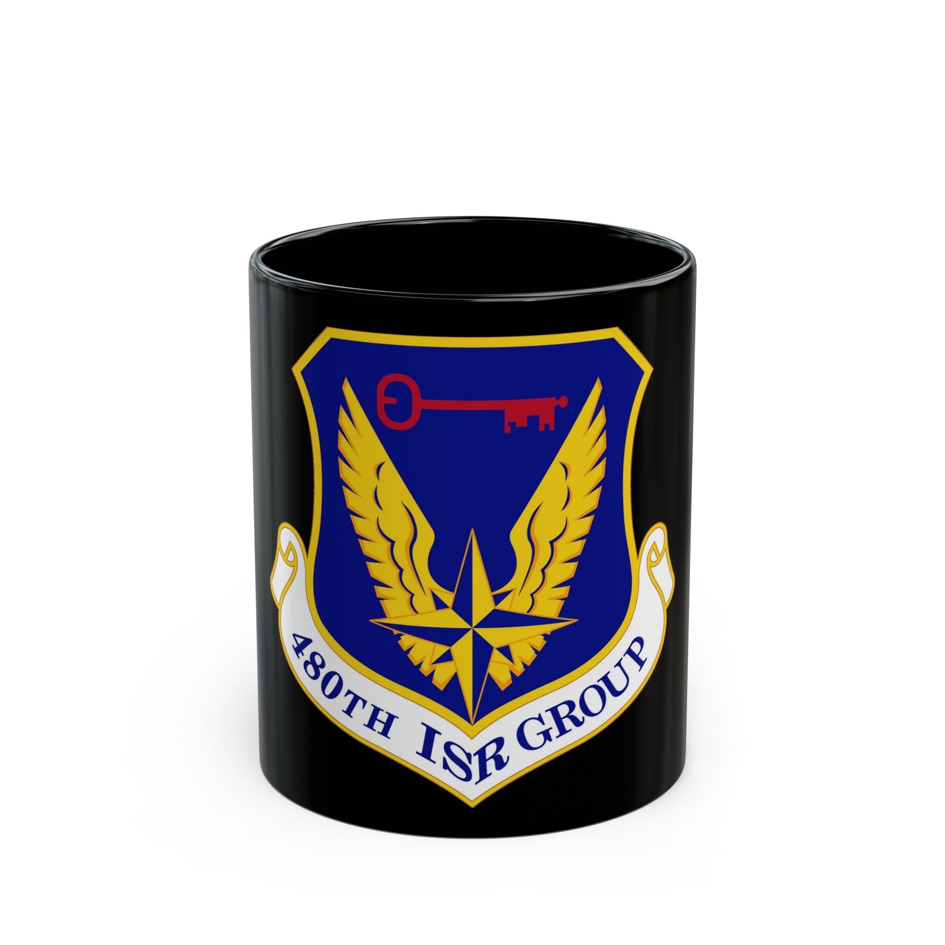 480 Intelligence Surveillance and Reconnaissance Group ACC (U.S. Air Force) Black Coffee Mug-11oz-The Sticker Space