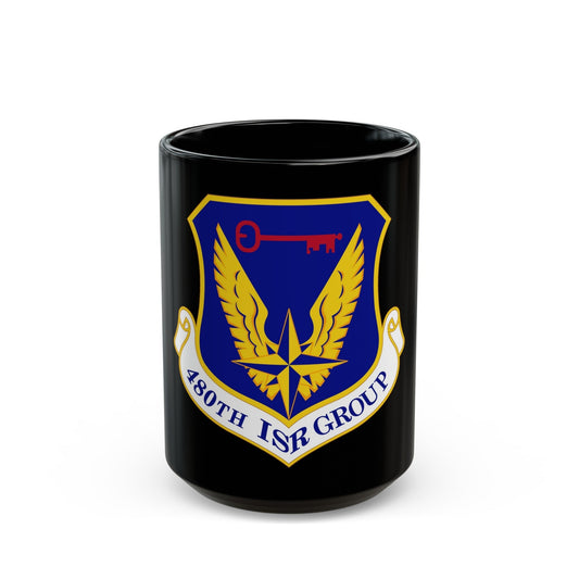 480 Intelligence Surveillance and Reconnaissance Group ACC (U.S. Air Force) Black Coffee Mug-15oz-The Sticker Space