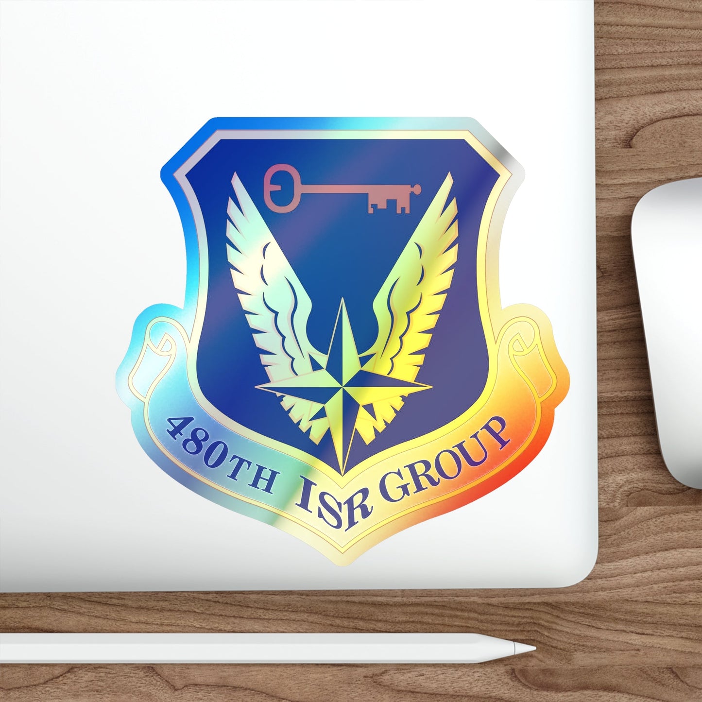 480 Intelligence Surveillance and Reconnaissance Group ACC (U.S. Air Force) Holographic STICKER Die-Cut Vinyl Decal-The Sticker Space