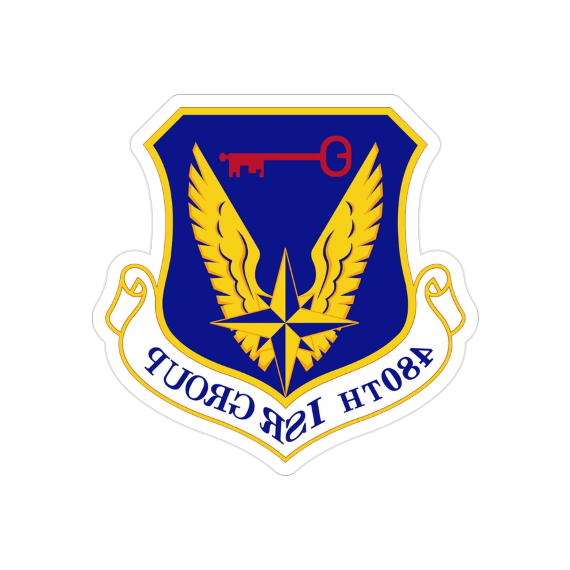 480 Intelligence Surveillance and Reconnaissance Group ACC (U.S. Air Force) REVERSE PRINT Transparent STICKER-2" × 2"-The Sticker Space