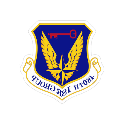 480 Intelligence Surveillance and Reconnaissance Group ACC (U.S. Air Force) REVERSE PRINT Transparent STICKER-3" × 3"-The Sticker Space