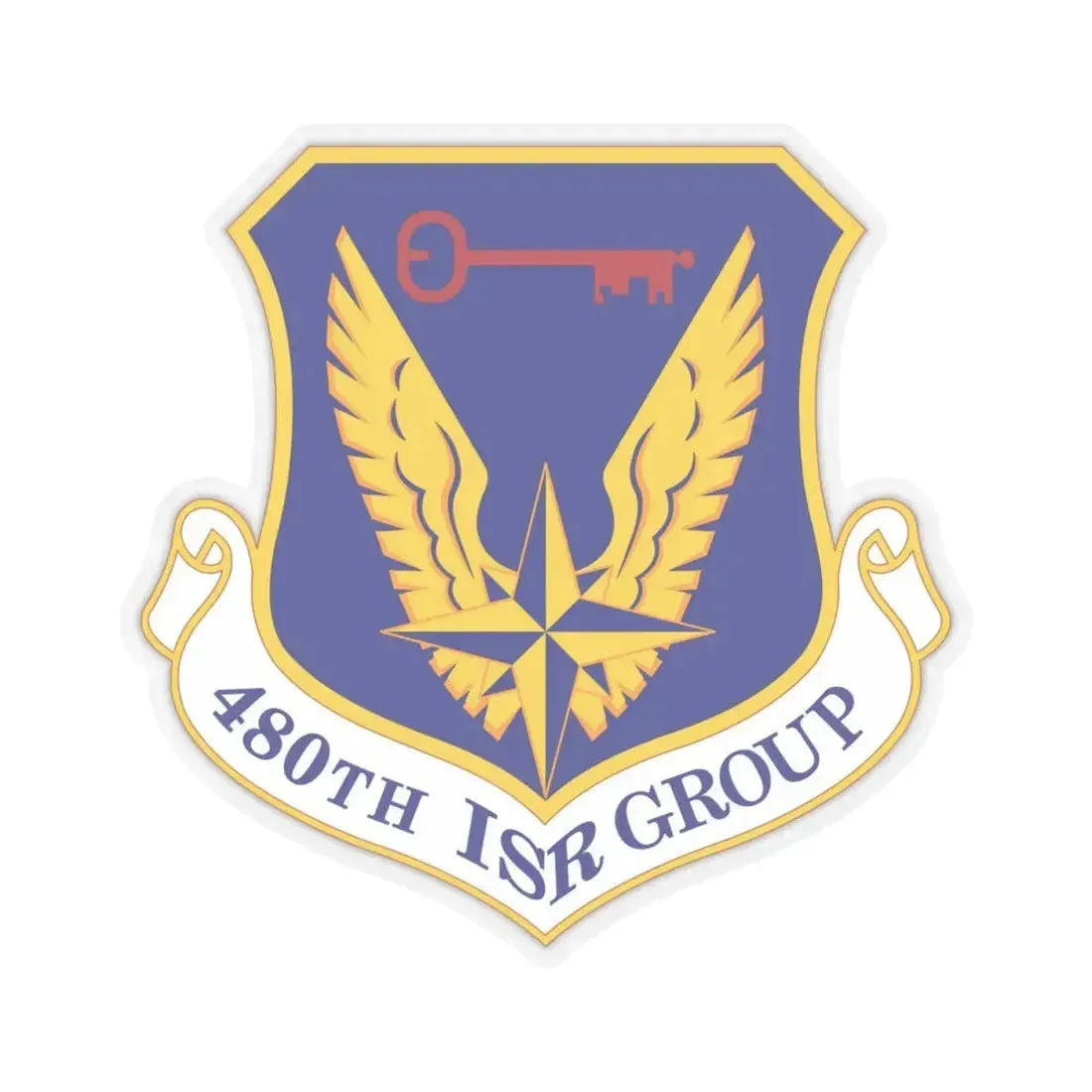480 Intelligence Surveillance and Reconnaissance Group ACC (U.S. Air Force) STICKER Vinyl Kiss-Cut Decal 4 Inch Transparent - The Sticker Space