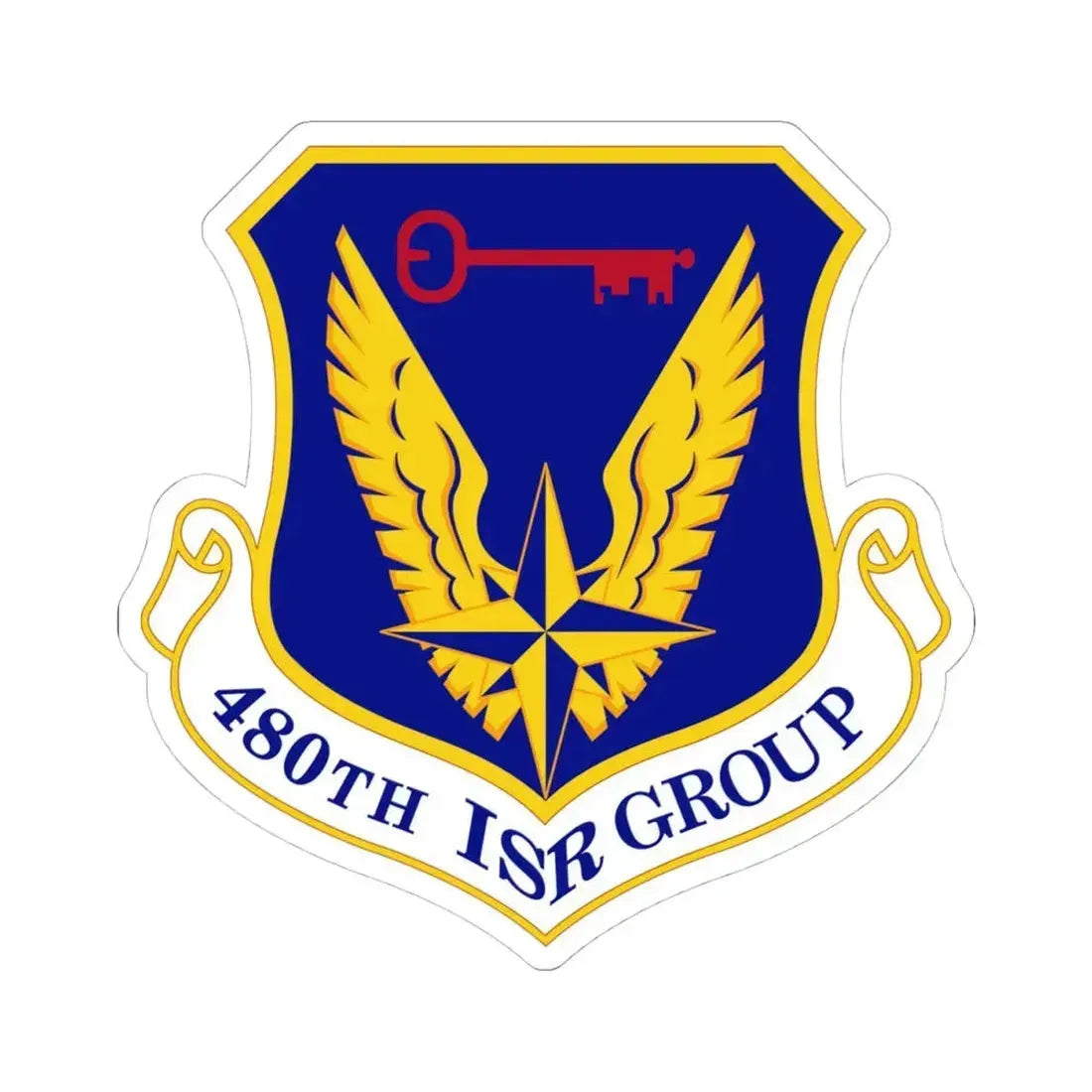480 Intelligence Surveillance and Reconnaissance Group ACC (U.S. Air Force) STICKER Vinyl Kiss-Cut Decal 4 Inch White - The Sticker Space