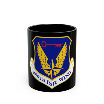 480 Intelligence Surveillance and Reconnaissance Wing ACC (U.S. Air Force) Black Coffee Mug-11oz-The Sticker Space