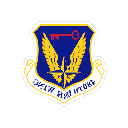 480 Intelligence Surveillance and Reconnaissance Wing ACC (U.S. Air Force) REVERSE PRINT Transparent STICKER-2" × 2"-The Sticker Space