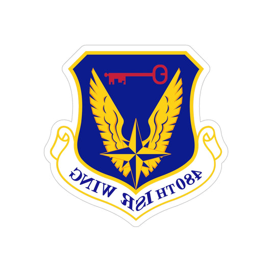 480 Intelligence Surveillance and Reconnaissance Wing ACC (U.S. Air Force) REVERSE PRINT Transparent STICKER-6" × 6"-The Sticker Space