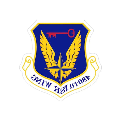 480 Intelligence Surveillance and Reconnaissance Wing ACC (U.S. Air Force) REVERSE PRINT Transparent Die-Cut STICKER 2 Inch Die-Cut Transparent - The Sticker Space