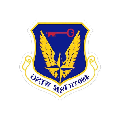 480 Intelligence Surveillance and Reconnaissance Wing ACC (U.S. Air Force) REVERSE PRINT Transparent Die-Cut STICKER 3 Inch Die-Cut Transparent - The Sticker Space