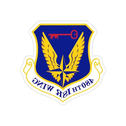480 Intelligence Surveillance and Reconnaissance Wing ACC (U.S. Air Force) REVERSE PRINT Transparent Die-Cut STICKER 5 Inch Die-Cut Transparent - The Sticker Space