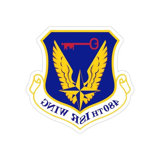 480 Intelligence Surveillance and Reconnaissance Wing ACC (U.S. Air Force) REVERSE PRINT Transparent Die-Cut STICKER 6 Inch Die-Cut Transparent - The Sticker Space