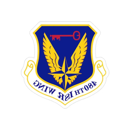 480 Intelligence Surveillance and Reconnaissance Wing ACC (U.S. Air Force) REVERSE PRINT Transparent Die-Cut STICKER - The Sticker Space