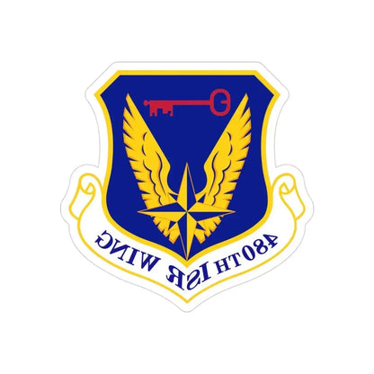 480 Intelligence Surveillance and Reconnaissance Wing ACC (U.S. Air Force) REVERSE PRINT Transparent Die-Cut STICKER - The Sticker Space