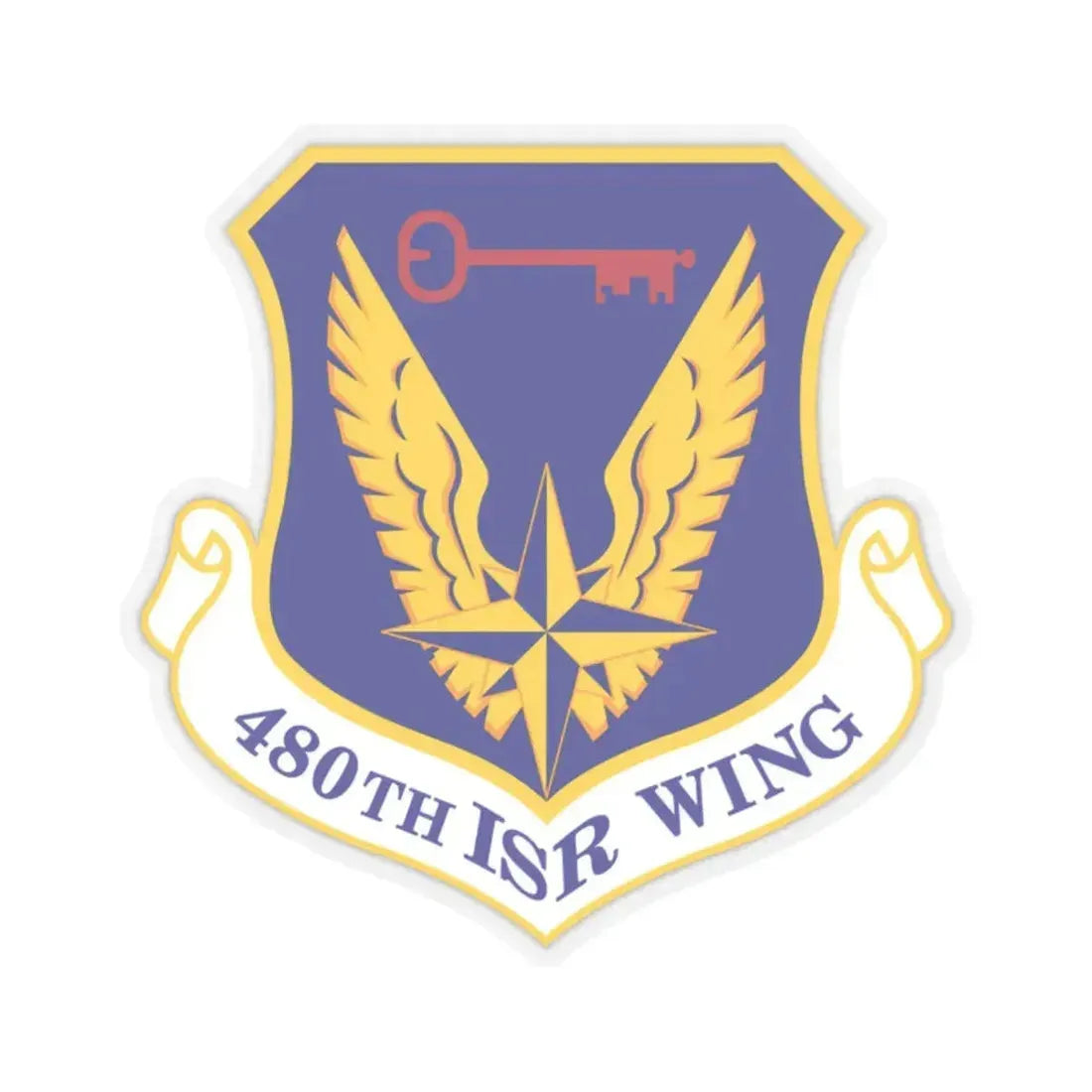 480 Intelligence Surveillance and Reconnaissance Wing ACC (U.S. Air Force) STICKER Vinyl Kiss-Cut Decal 2 Inch Transparent - The Sticker Space