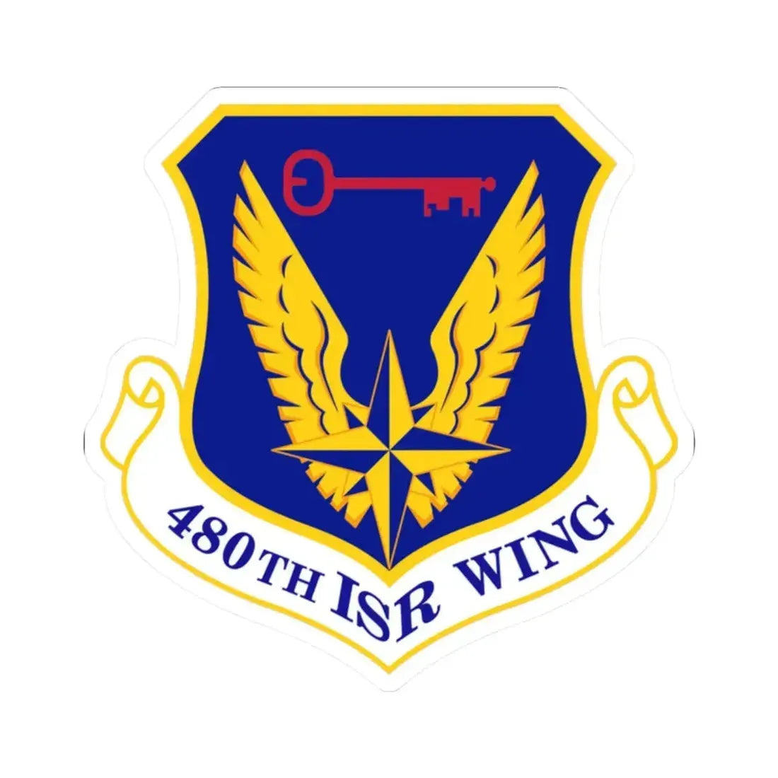480 Intelligence Surveillance and Reconnaissance Wing ACC (U.S. Air Force) STICKER Vinyl Kiss-Cut Decal 2 Inch White - The Sticker Space
