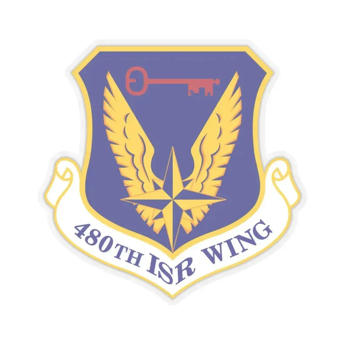 480 Intelligence Surveillance and Reconnaissance Wing ACC (U.S. Air Force) STICKER Vinyl Kiss-Cut Decal 3 Inch Transparent - The Sticker Space