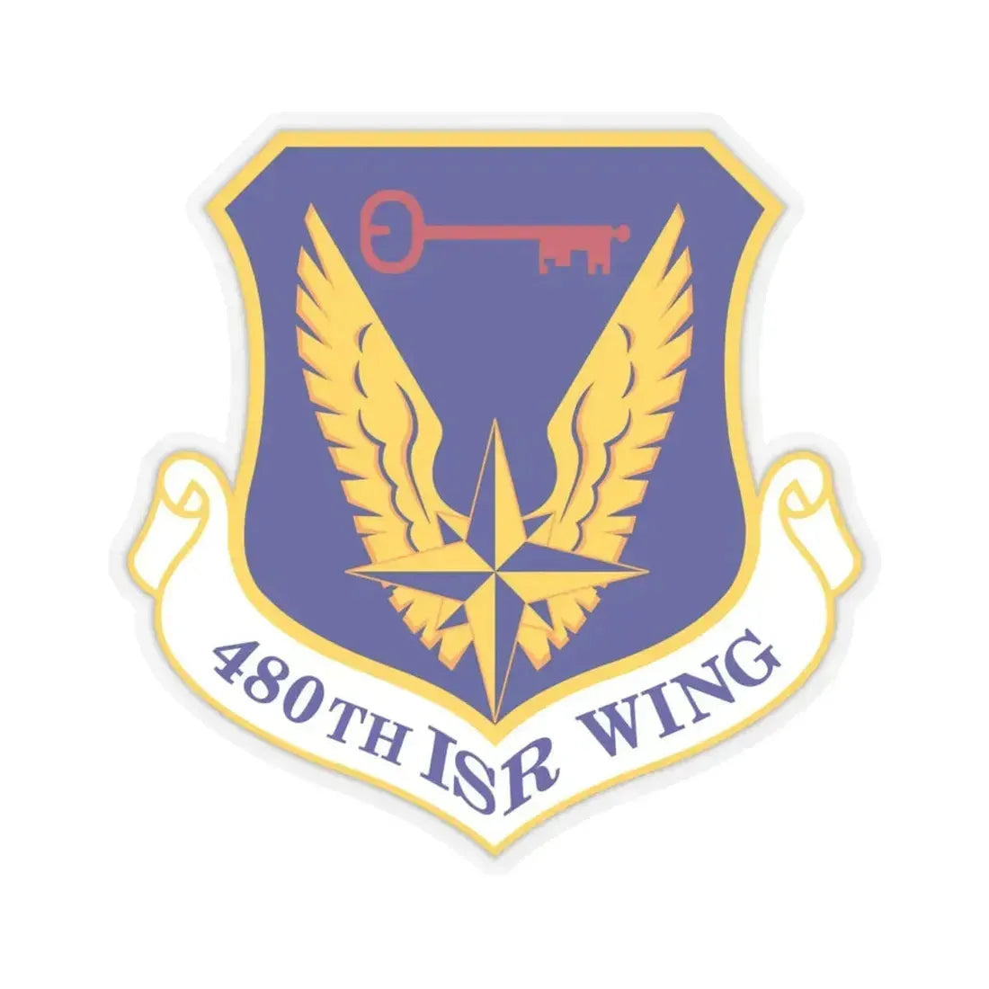 480 Intelligence Surveillance and Reconnaissance Wing ACC (U.S. Air Force) STICKER Vinyl Kiss-Cut Decal 4 Inch Transparent - The Sticker Space