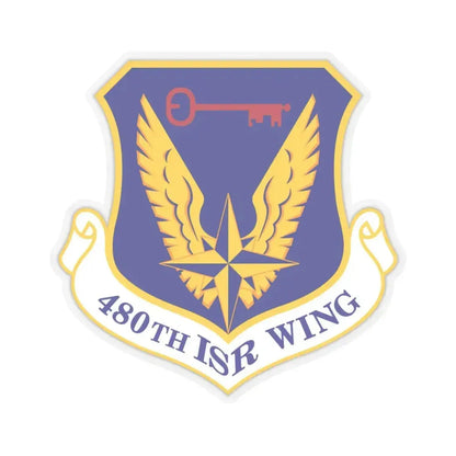 480 Intelligence Surveillance and Reconnaissance Wing ACC (U.S. Air Force) STICKER Vinyl Kiss-Cut Decal 4 Inch Transparent - The Sticker Space