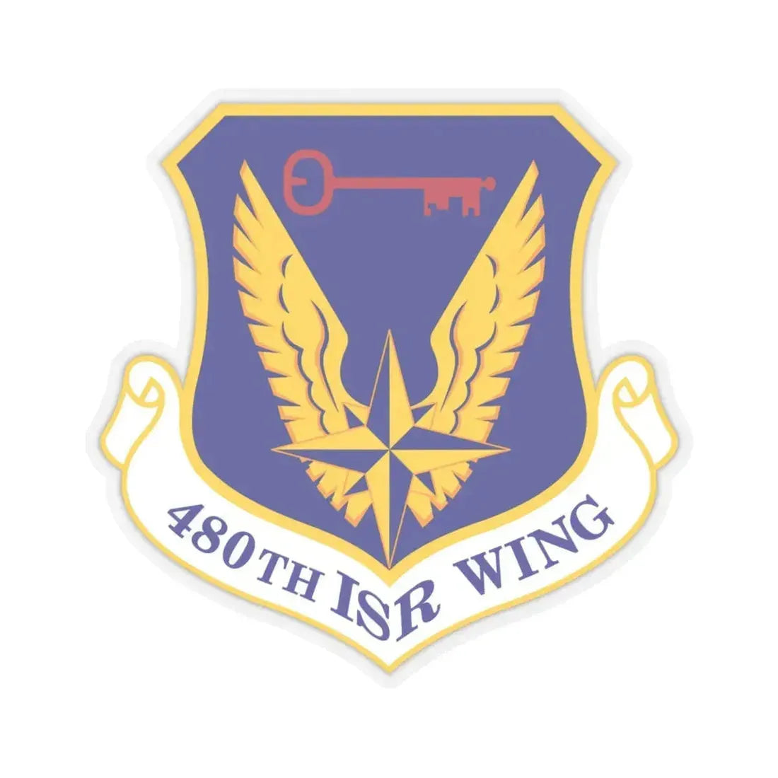 480 Intelligence Surveillance and Reconnaissance Wing ACC (U.S. Air Force) STICKER Vinyl Kiss-Cut Decal 6 Inch Transparent - The Sticker Space