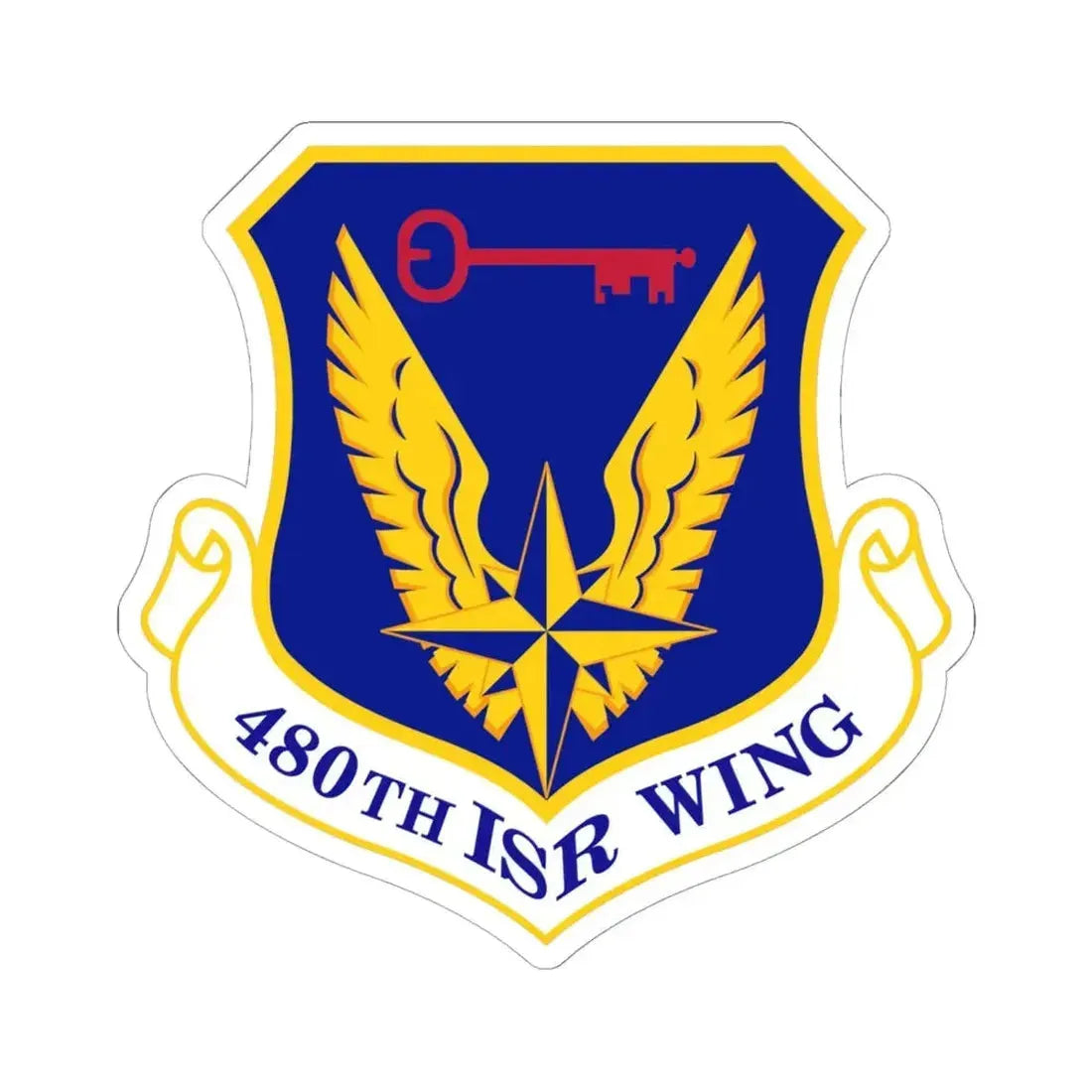 480 Intelligence Surveillance and Reconnaissance Wing ACC (U.S. Air Force) STICKER Vinyl Kiss-Cut Decal 6 Inch White - The Sticker Space