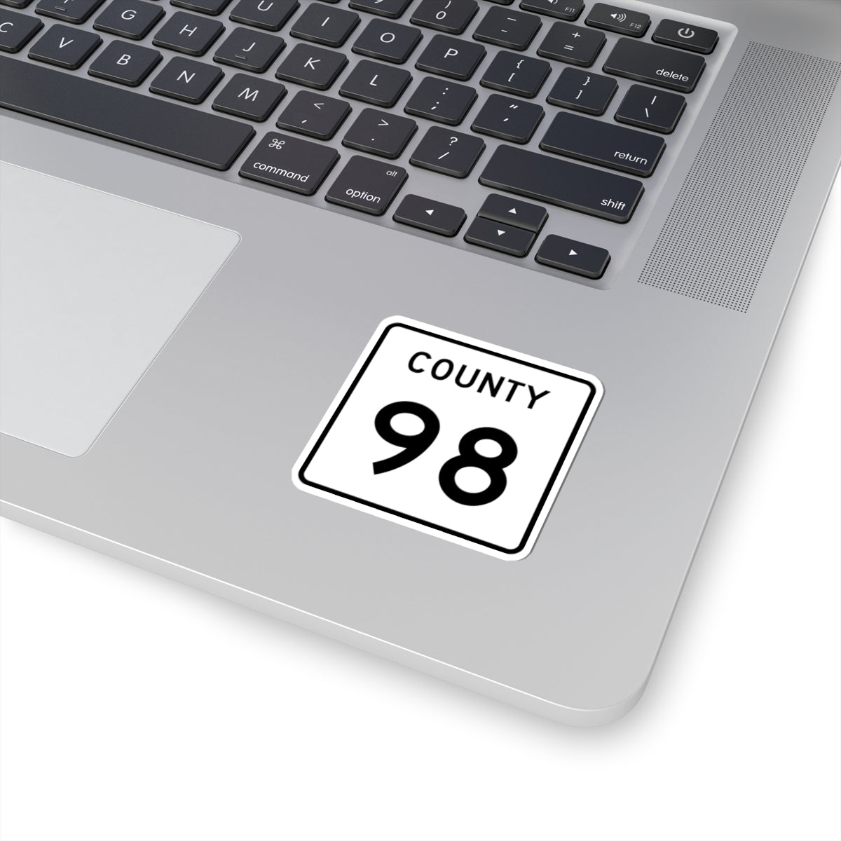 County 98 square (Minnesota) (Road Sign) STICKER Vinyl Kiss-Cut Decal