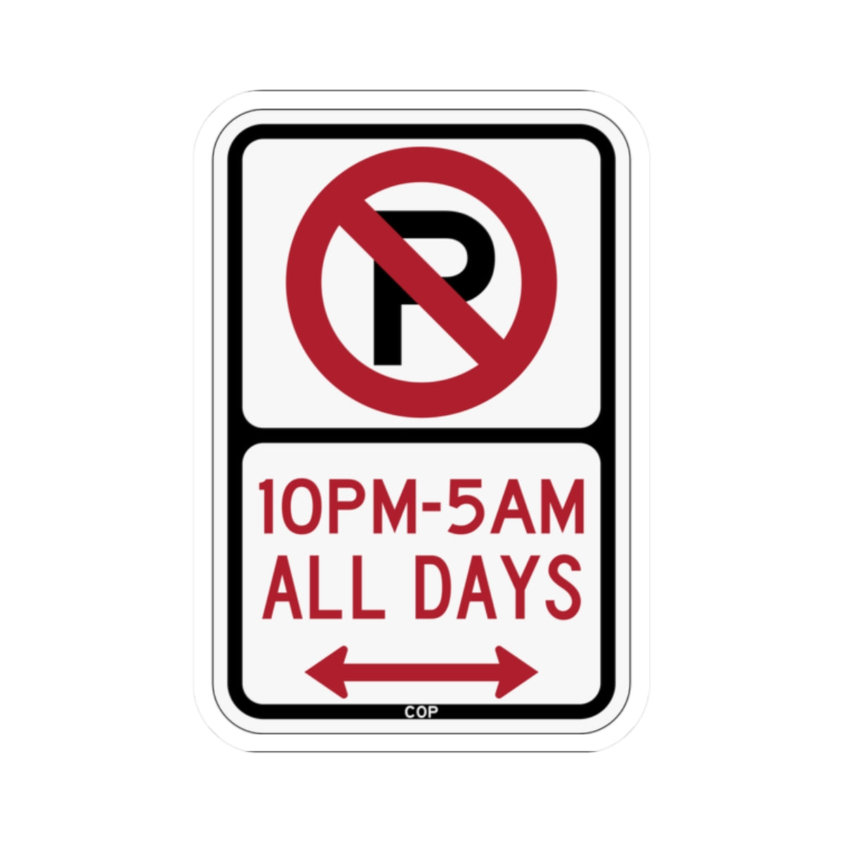 PBOT Road sign P1190D (Oregon) (Road Sign) STICKER Vinyl Kiss-Cut Decal