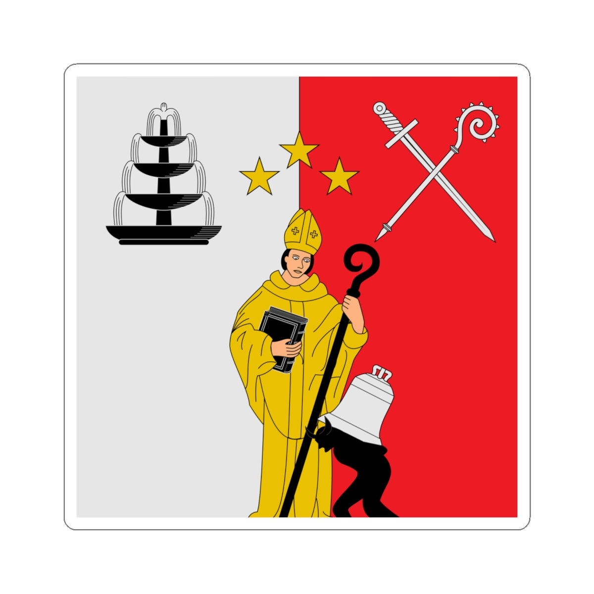Flag of Norbert Brunner (Switzerland) STICKER Vinyl Kiss-Cut Decal