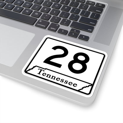 Tennessee 28 (Tennessee) (Road Sign) STICKER Vinyl Kiss-Cut Decal