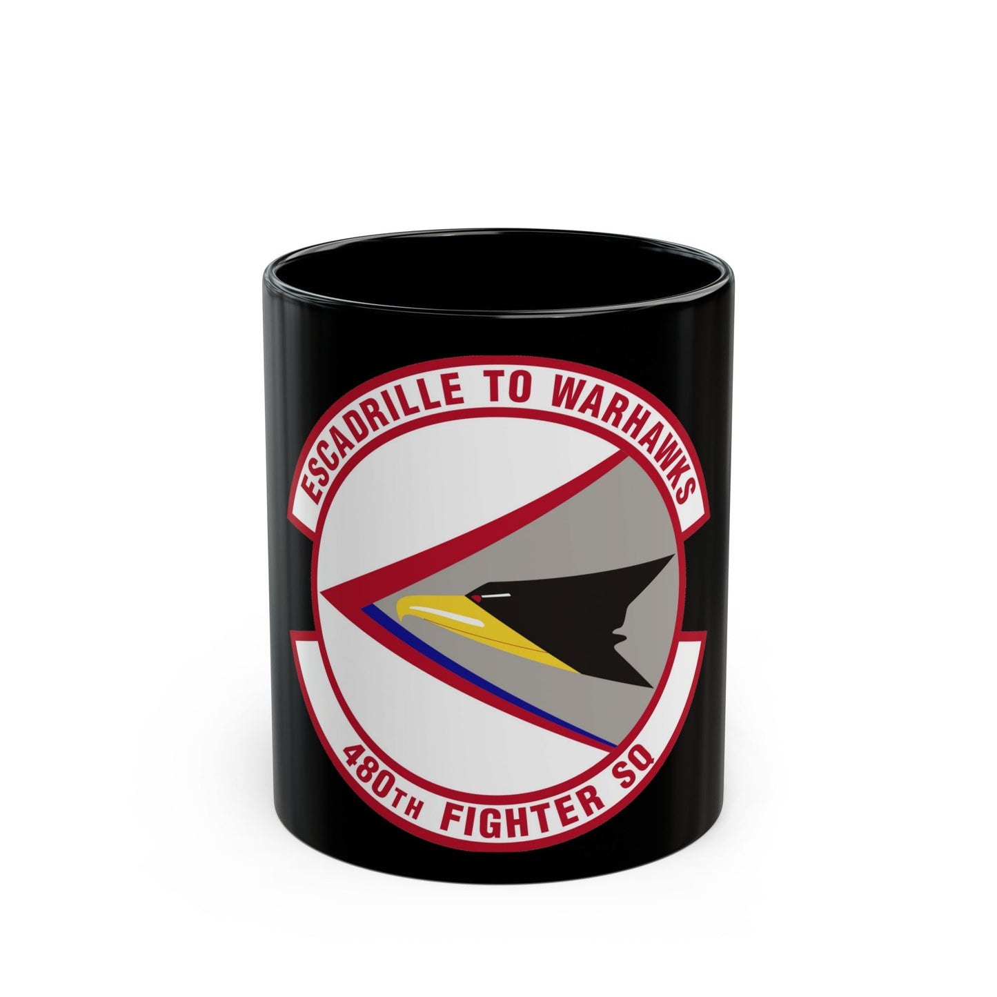 480th Fighter Squadron (U.S. Air Force) Black Coffee Mug-11oz-The Sticker Space