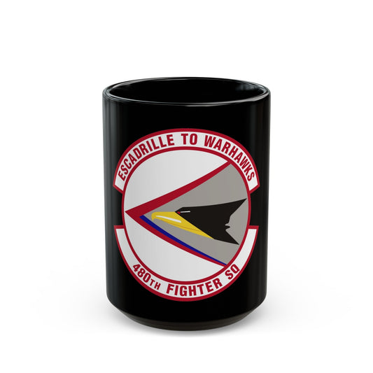 480th Fighter Squadron (U.S. Air Force) Black Coffee Mug-15oz-The Sticker Space