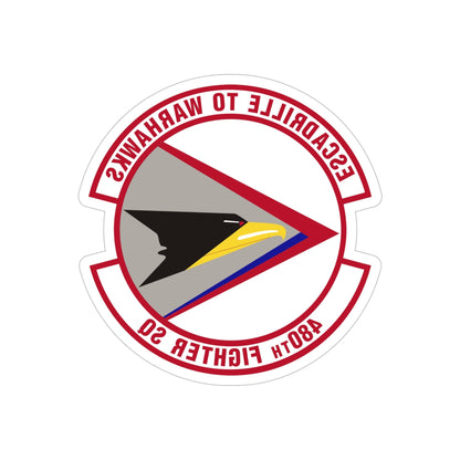 480th Fighter Squadron (U.S. Air Force) REVERSE PRINT Transparent STICKER-5" × 5"-The Sticker Space