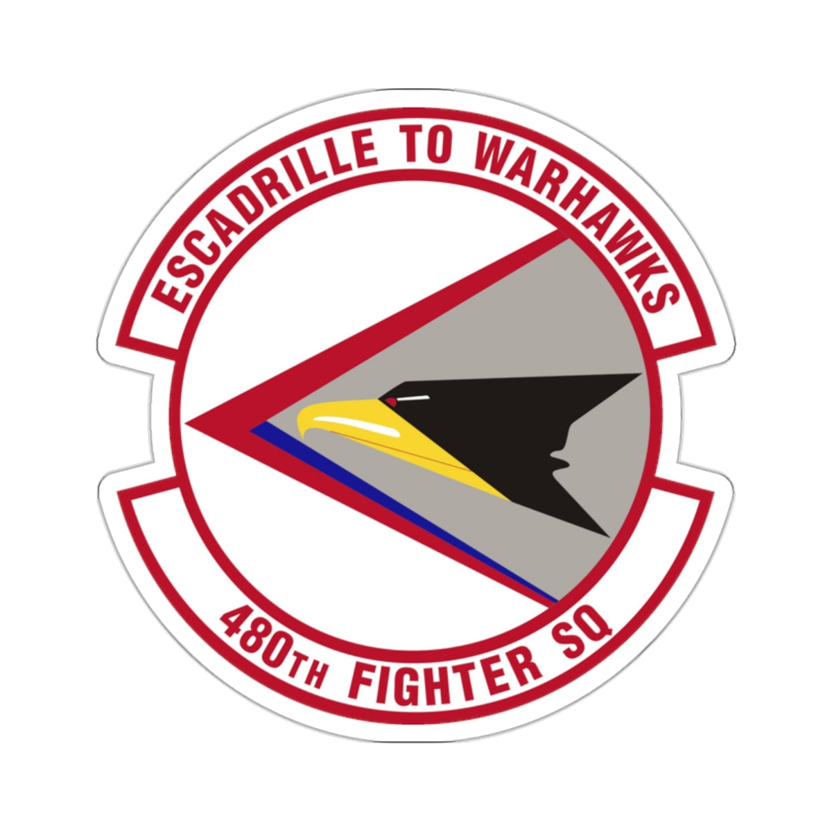 480th Fighter Squadron (U.S. Air Force) STICKER Vinyl Die-Cut Decal-White-The Sticker Space