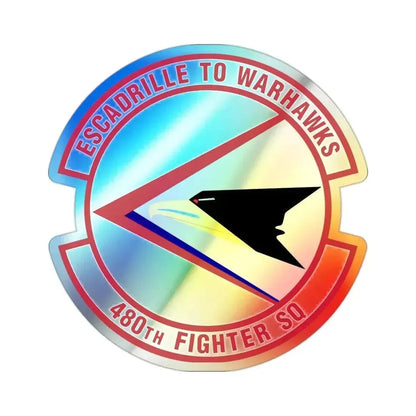 480th Fighter Squadron (U.S. Air Force) Holographic STICKER Die-Cut Vinyl Decal 2 Inch Holographic - The Sticker Space
