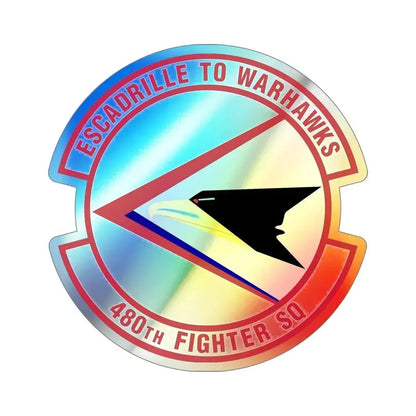 480th Fighter Squadron (U.S. Air Force) Holographic STICKER Die-Cut Vinyl Decal 6 Inch Holographic - The Sticker Space