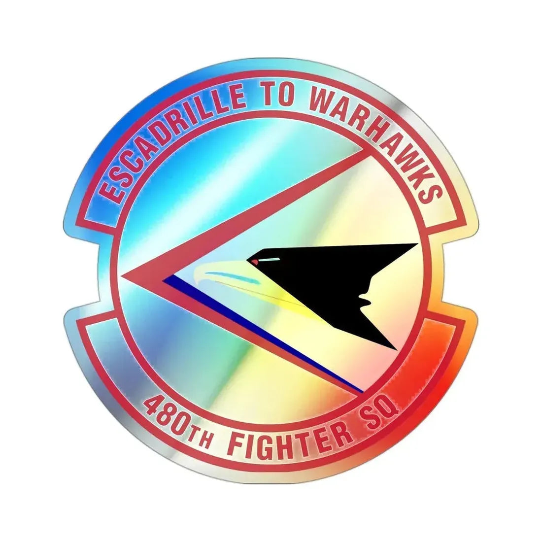480th Fighter Squadron (U.S. Air Force) Holographic STICKER Die-Cut Vinyl Decal - The Sticker Space