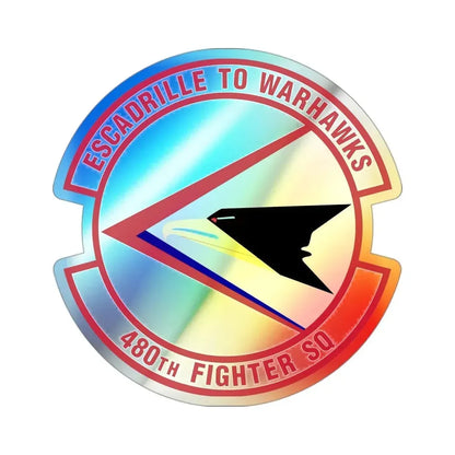 480th Fighter Squadron (U.S. Air Force) Holographic STICKER Die-Cut Vinyl Decal - The Sticker Space