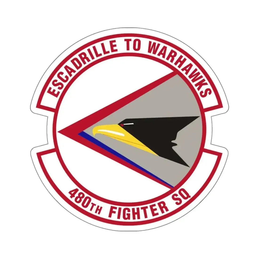 480th Fighter Squadron (U.S. Air Force) STICKER Vinyl Die-Cut Decal 4 Inch - The Sticker Space