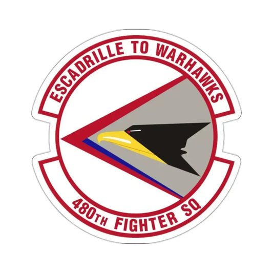 480th Fighter Squadron (U.S. Air Force) STICKER Vinyl Kiss-Cut Decal 2 Inch White - The Sticker Space