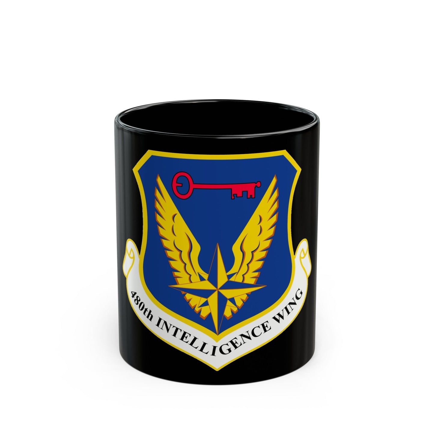 480th Intelligence Wing (U.S. Air Force) Black Coffee Mug-11oz-The Sticker Space