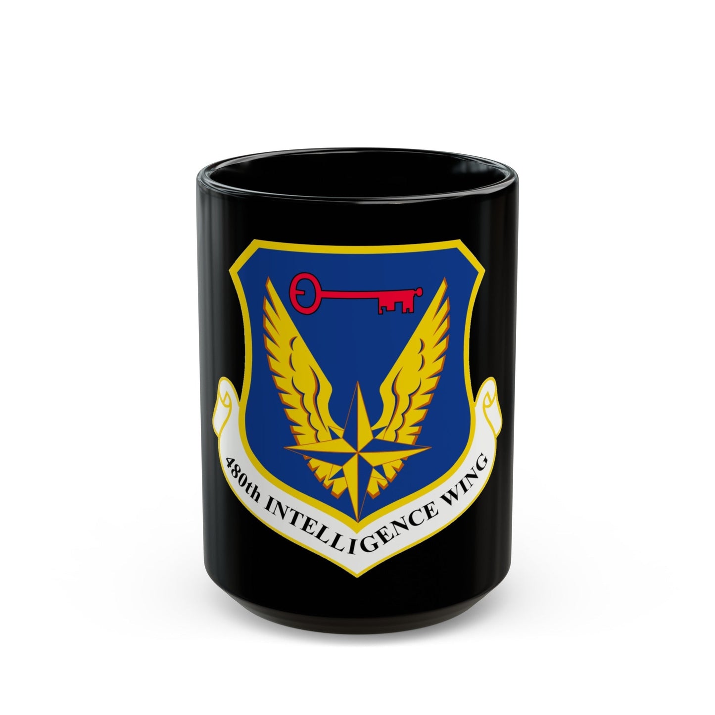 480th Intelligence Wing (U.S. Air Force) Black Coffee Mug-15oz-The Sticker Space