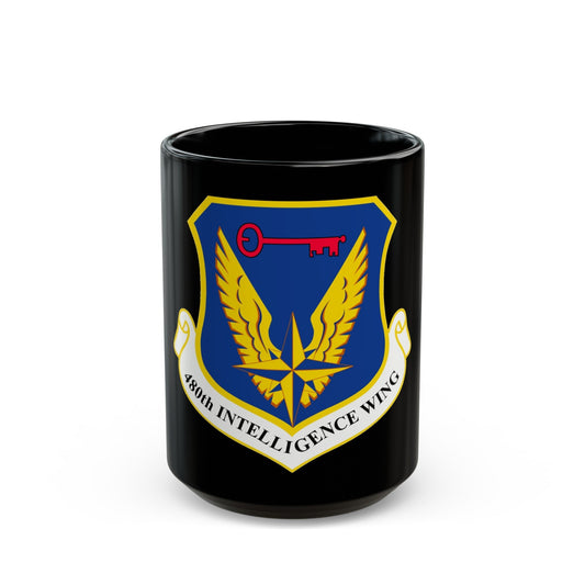 480th Intelligence Wing (U.S. Air Force) Black Coffee Mug-15oz-The Sticker Space